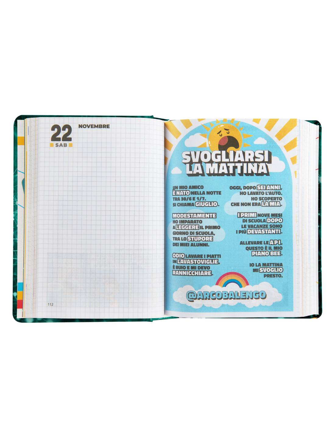 Diario 16 Mesi Comix Mignon 2025/26 La Matematica Mi Piace Ma Preferisco Non Parlarne Electric Green