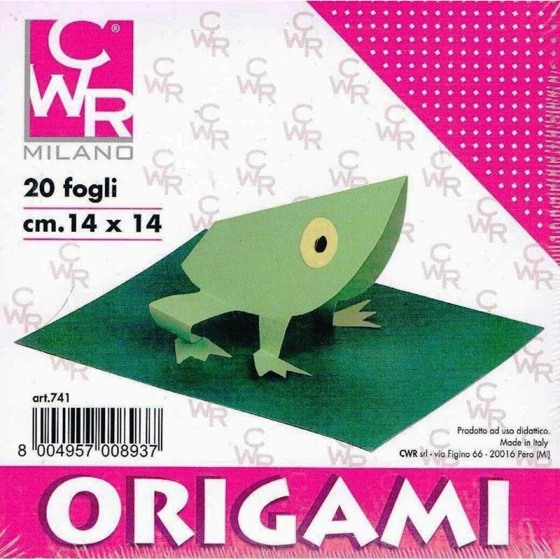 Carta Per Origami 20 Fogli Colori Assortiti 14x14cm