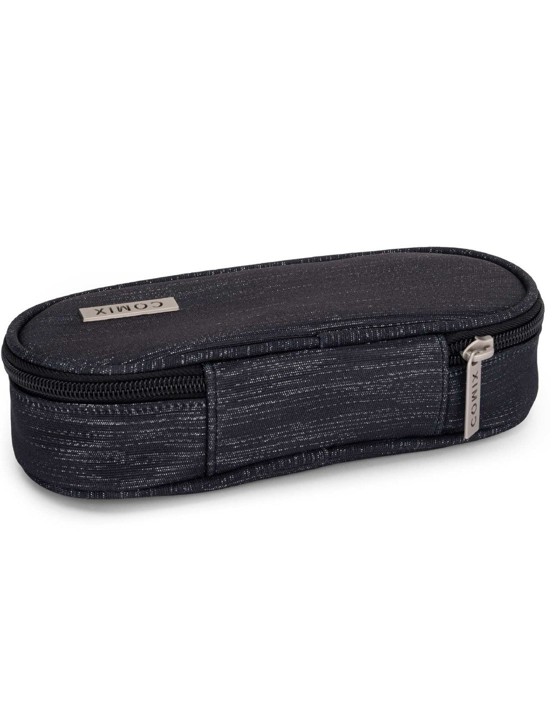 Astuccio Portapenne Ovale Comix Lurex Nero