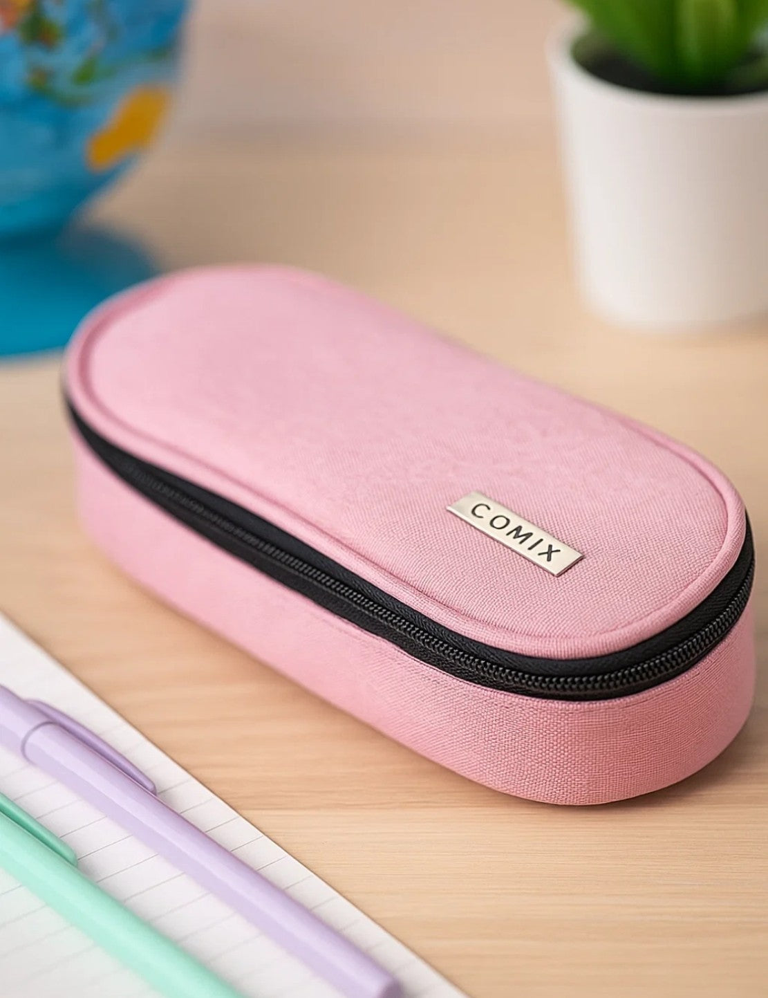 Astuccio Portapenne Ovale Organizzato Eastpak Lurex Rosa