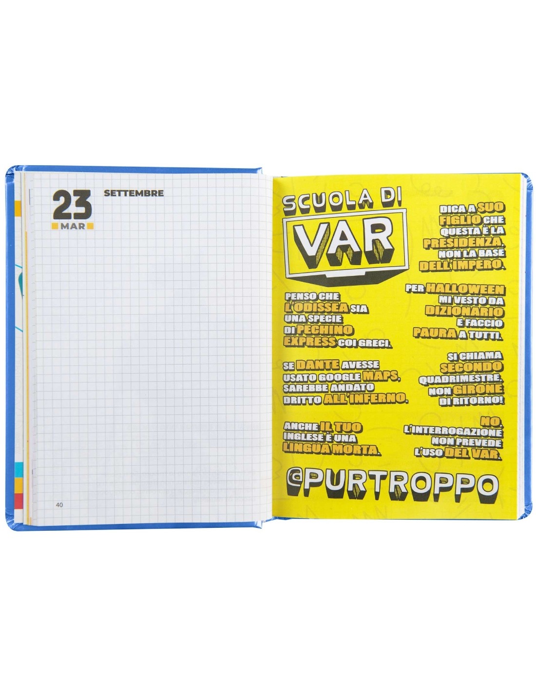 Diario Scuola 13 Mesi Datato 2025/2026 Comix Wave Electric Blue Standard