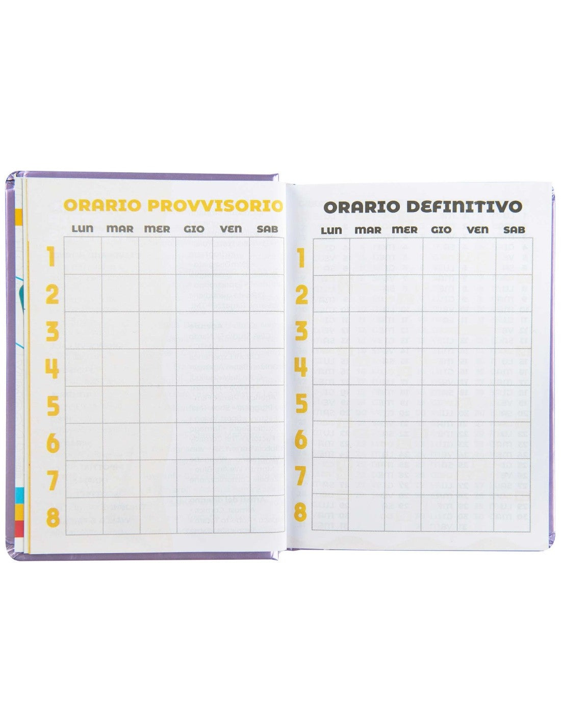 Diario Scuola 13 Mesi Datato 2025/2026 Comix Wave Lilla Standard