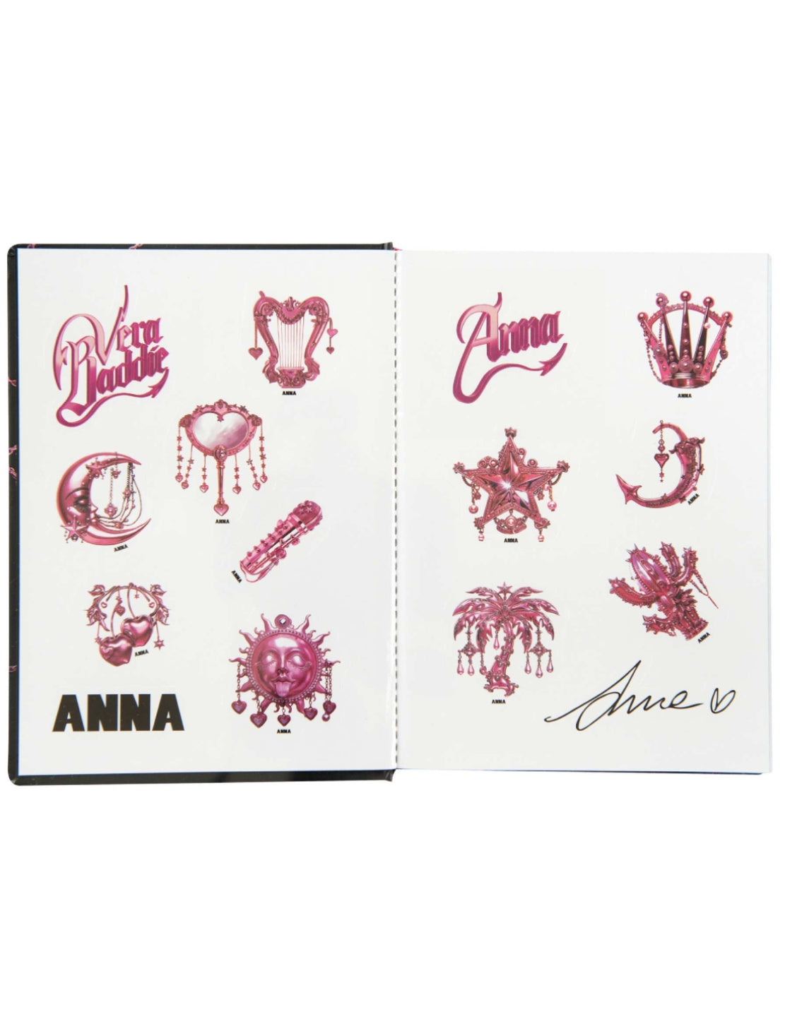 Diario Scuola Di Anna 16 Mesi Datato 2025/2026 Medium Anna Vera Baddie Black