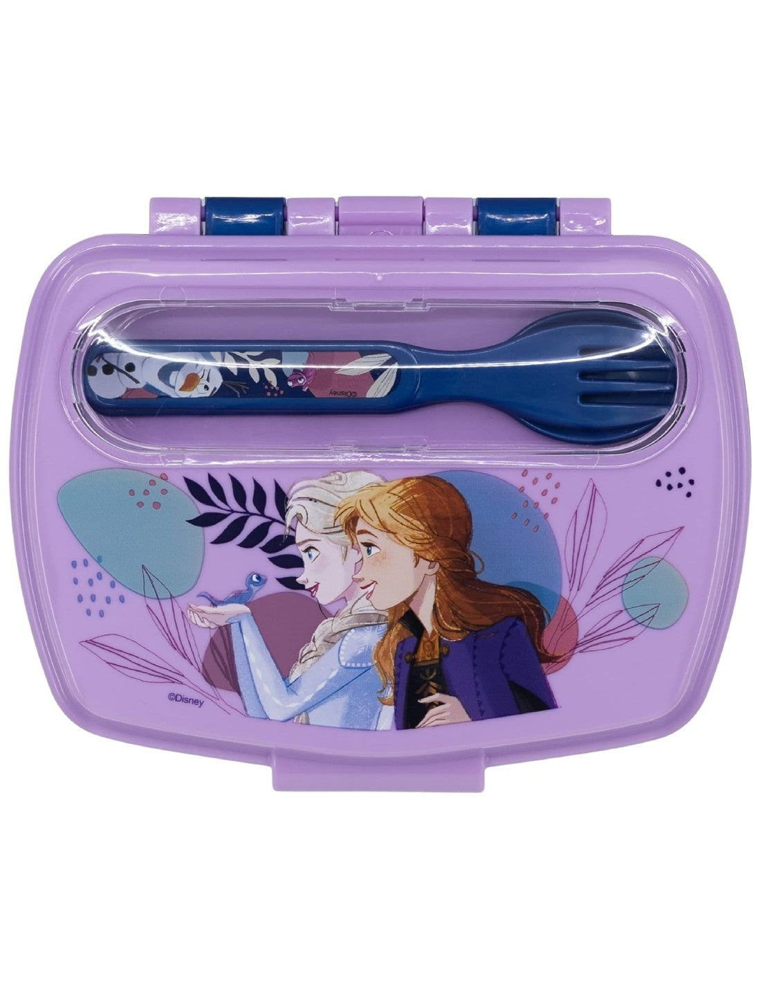 Porta Pranzo In Plastica Con Posate Frozen 17cm