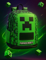 Zaino Scuola Organizzato Pixel Minecraft Personalizzabile