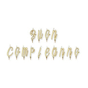 Candeline Di Compleanno In Cera Buon Compleanno Oro 15x10cm