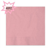 Tovaglioli Di Carta 2 Veli Rosa 33x33cm 40pz.