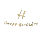 Festone Scritta Happy Birthday Oro 3mt