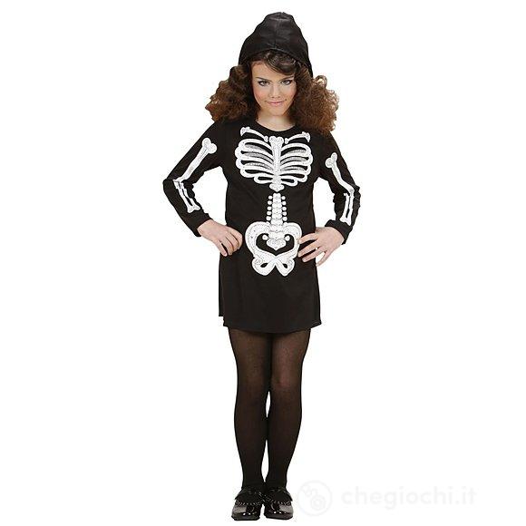 Scheletro Glamour 5/7 Anni Costume Halloween