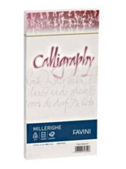 Carta Millerighe Favini Calligraphy 11x22cm conf.25 Fogli Bianchi