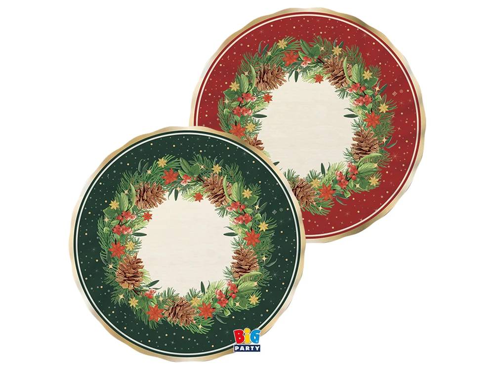 6 Piatti Fondi Christmas Gold 24cm
