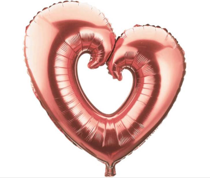 Palloncino Metalfoil Cuore Oro Rosa 29" 75cm