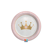 Piatti Di Carta Piani Corona Princess Ø18cm 8pz.