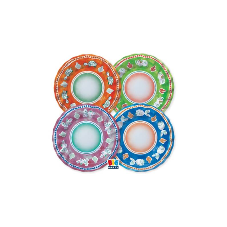 Piatti Di Carta Piani Mix Vietri Ø25cm 8pz.