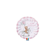 Piatti Di Carta Piani Battesimo Teddy Bear Rosa Ø20cm 8pz.