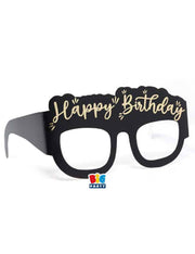 Occhiali Di Carta Buon Compleanno Oro 6pz