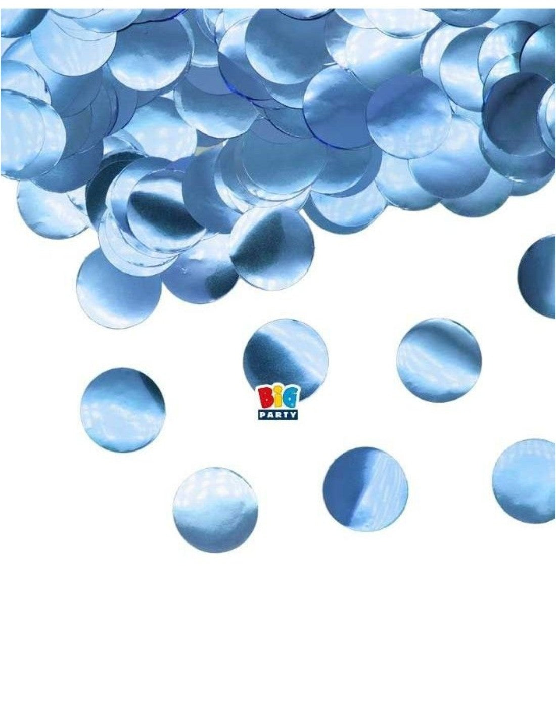 Coriandoli In Foil Tondi Azzurro Metal 2cm 50gr