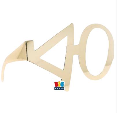 Occhiali In Carta 40 Anni Confezione 6pz