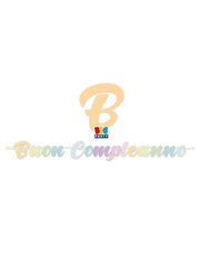 Festone Maxi Buon Compleanno Soft Rainbow 6mt