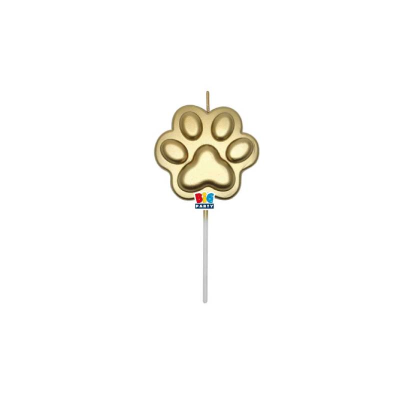 Candelina Di Compleanno In Cera Pick Pets Oro 12cm 1pz.