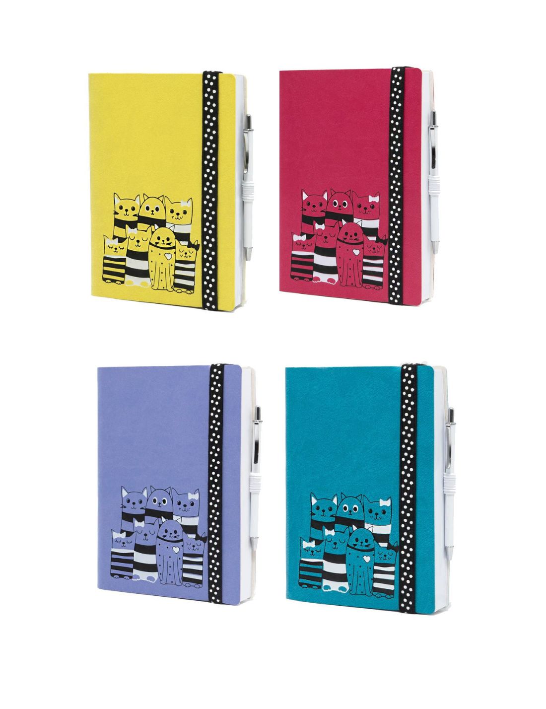 Agenda InTempo Giornaliera Con Elastico Cats Life 12x17cm