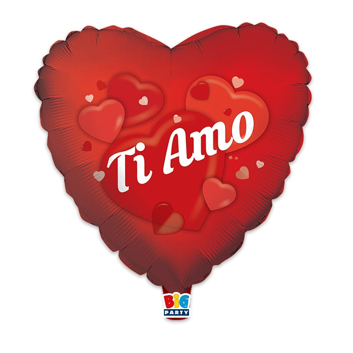 Palloncino Metalfoil Cuore Rosso Ti Amo 18'' 45cm