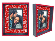 Cornice Portafoto Legno "Love" Glitter 18,5x23x4cm