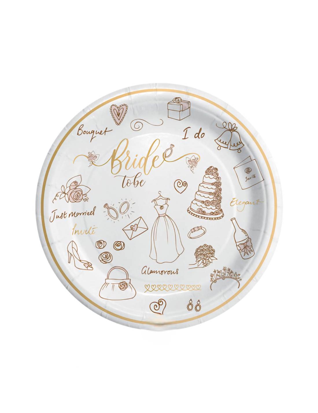 Piatti Piani Di Carta Bride To Be 24cm 8pz