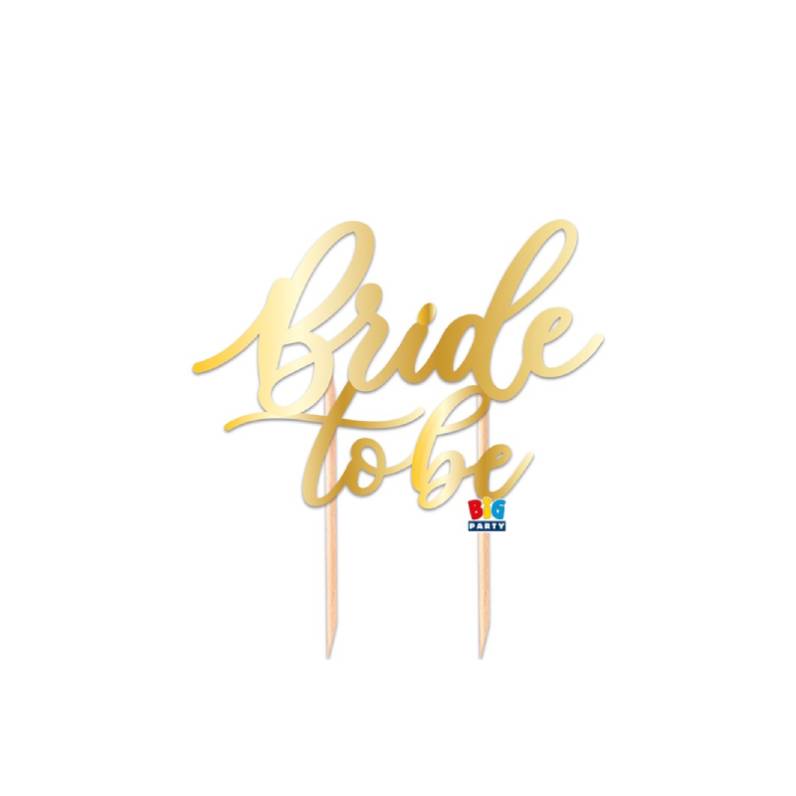 Topper Torta Insegna In Carta Scritta Italic Bride to Be 12x21cm