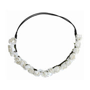 Diadema Hippie Fiori Bianchi Accessori Halloween E Carnevale