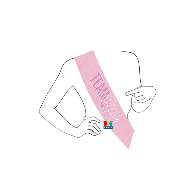 Fascia Metallizzata Gender Reveal Team Girl 168x10