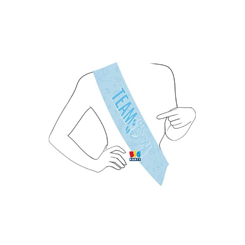 Fascia Metallizzata Gender Reveal Team Boy 168x10