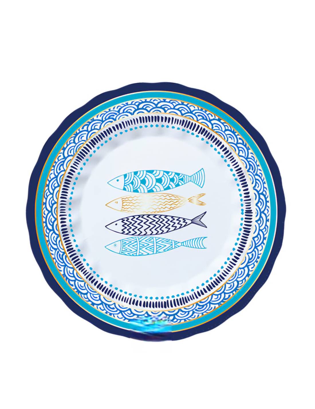 Piatti Piani Di Carta Marine 20cm 8pz
