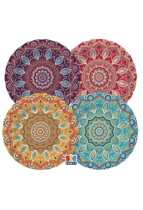 Piatti Di Carta Mix Mandala 8pz
