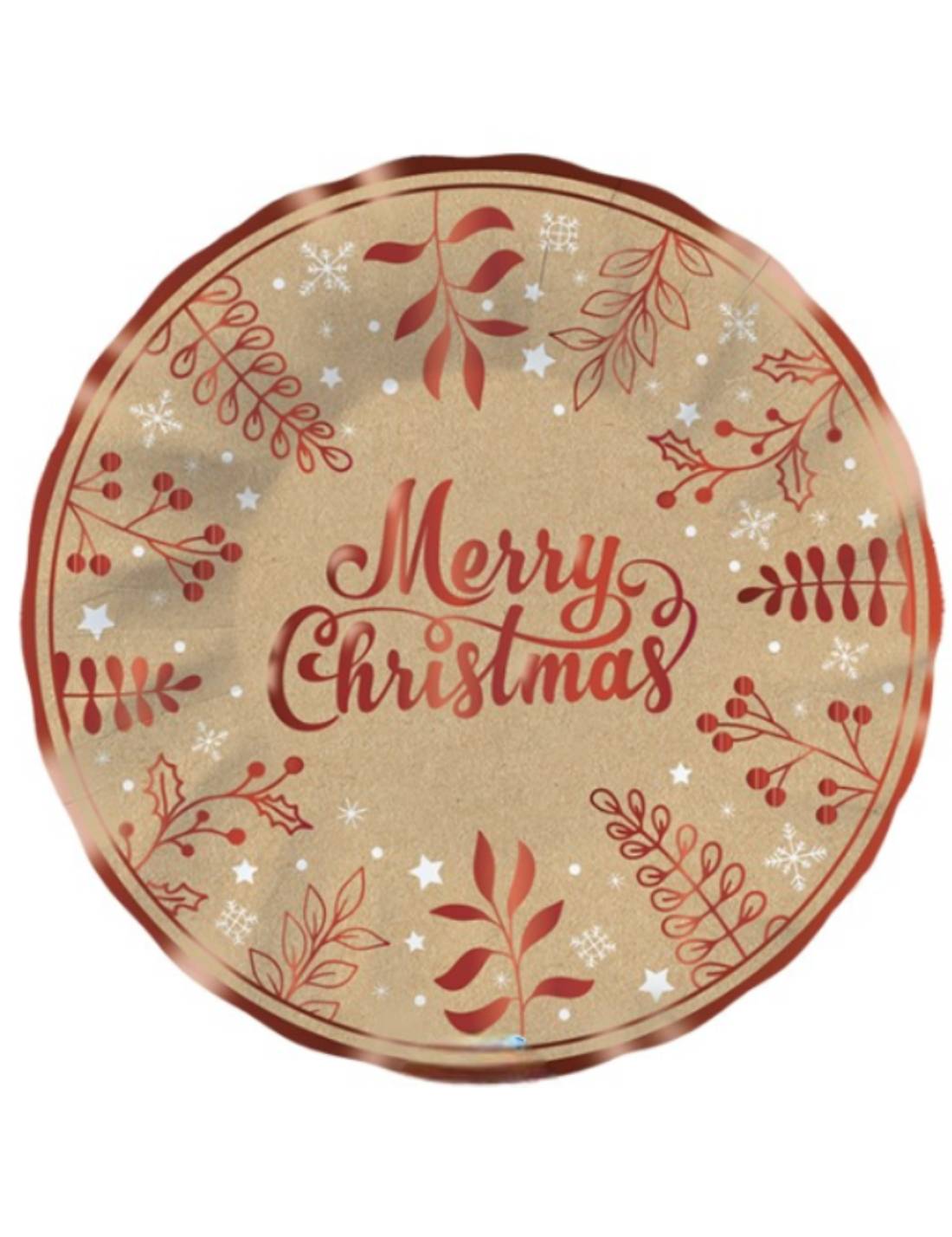 Piatti Natalizi Di Carta Kraft Xmas 6pz