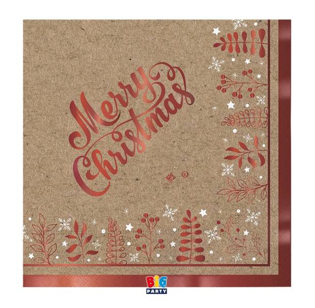 Tovaglioli Buon Natale Naturali Conf. 16pz