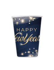 Bicchieri Capodanno Di Carta Happy New Year Glamour 250cc 6pz