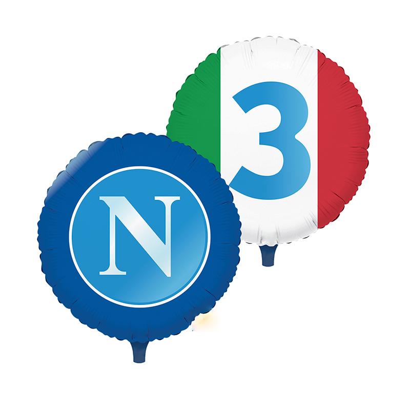 Palloncino Mylar SSC Napoli Terzo Scudetto 18" 45cm