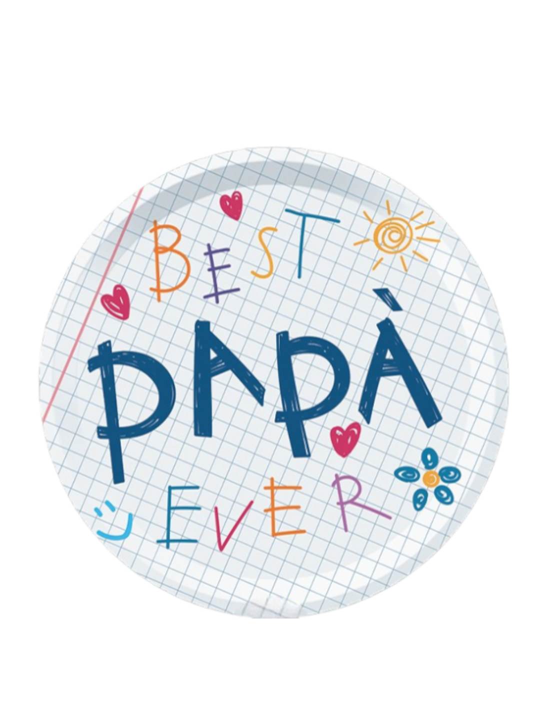 Piatti Dessert Di Carta Auguri Papà 18cm 6pz