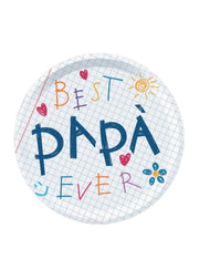 Piatti Dessert Di Carta Auguri Papà 18cm 6pz