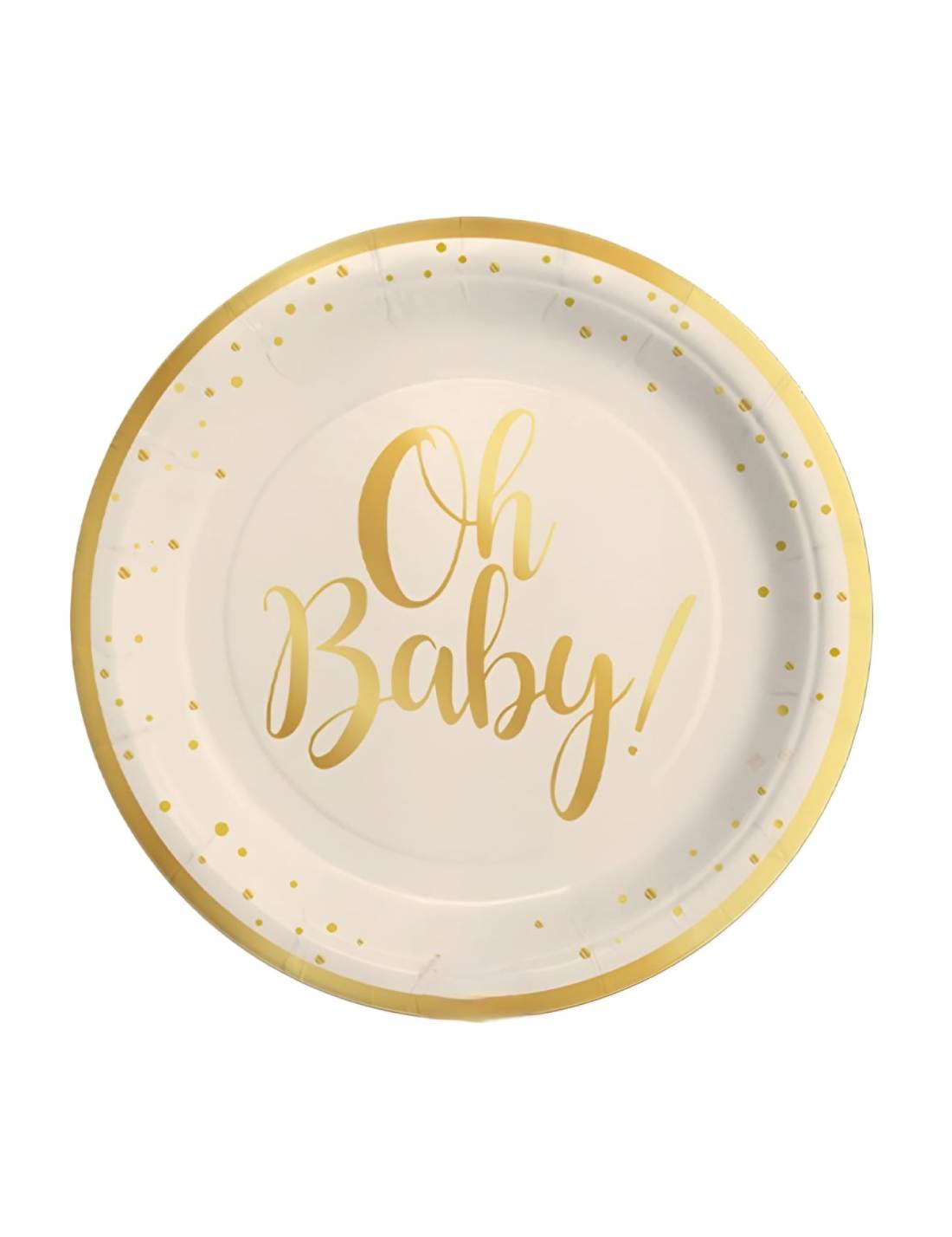 Piatti Di Carta Oh Baby Oro 6pz