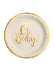 Piatti Di Carta Oh Baby Oro 6pz