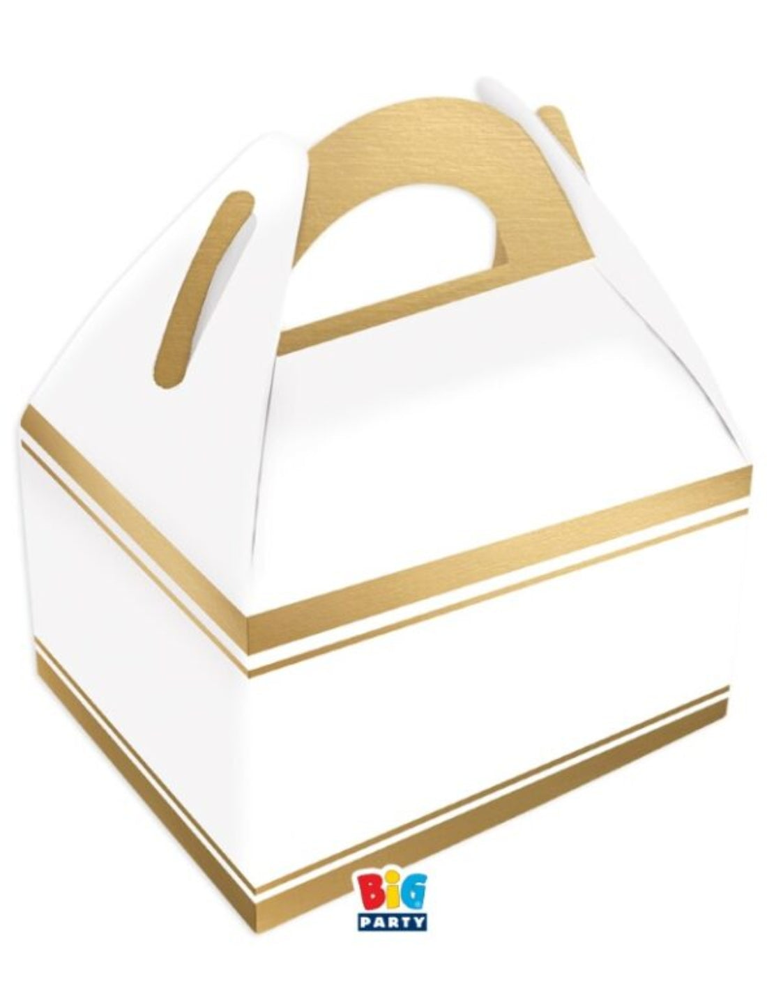 Scatola Happy Box In Carta Bianco E Oro 6pz 18cm