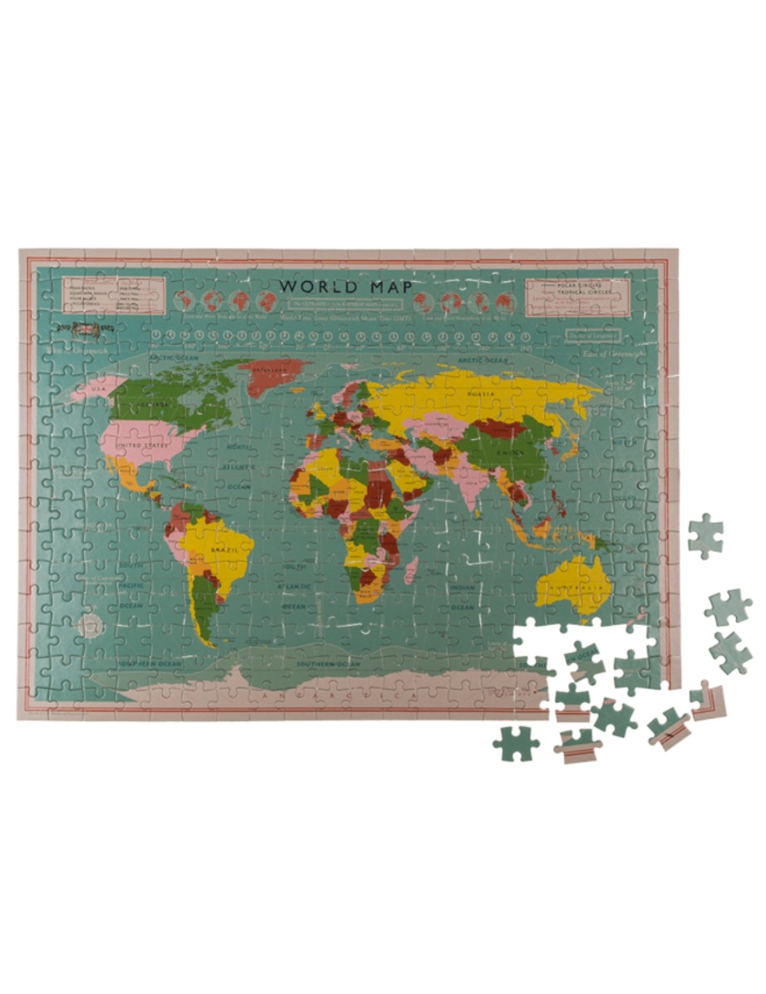 Puzzle Mappa Del Mondo 300pz