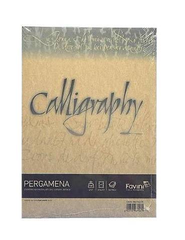 Fogli Pergamena Favini Calligraphy A4 190g 50 Fogli Nocciola