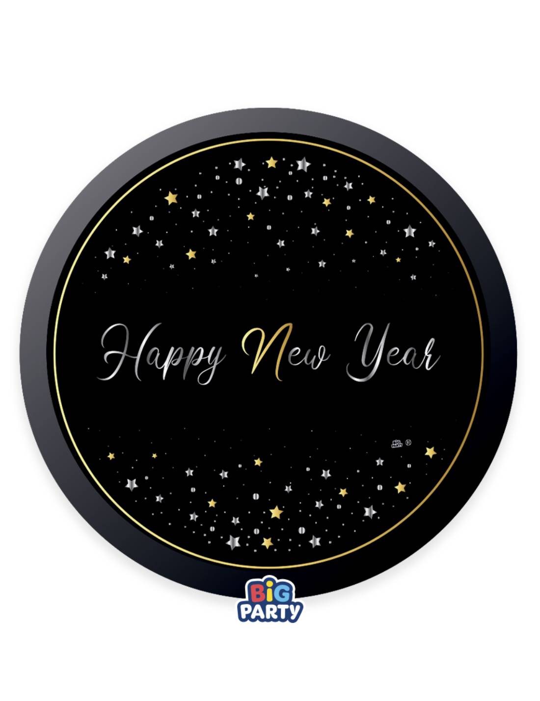 Piatti Di Carta Piani New Year 24cm 6pz
