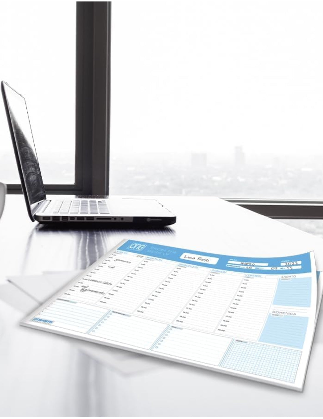 Planner Settimanale Collato Da Scrivania 60ff A3