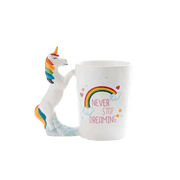 Tazza In Ceramica Unicorno Never Stop Dreaming
