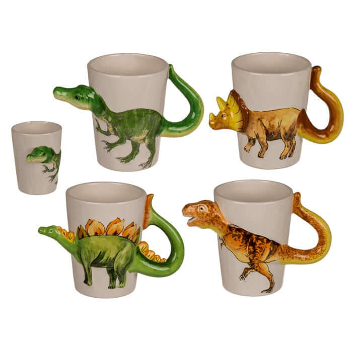 Tazza In Ceramica Dinosauro Sagomato Assortito