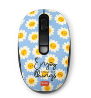 Mouse Wirless Con Margherite Frase "Enjoy th Little Things" Legami
